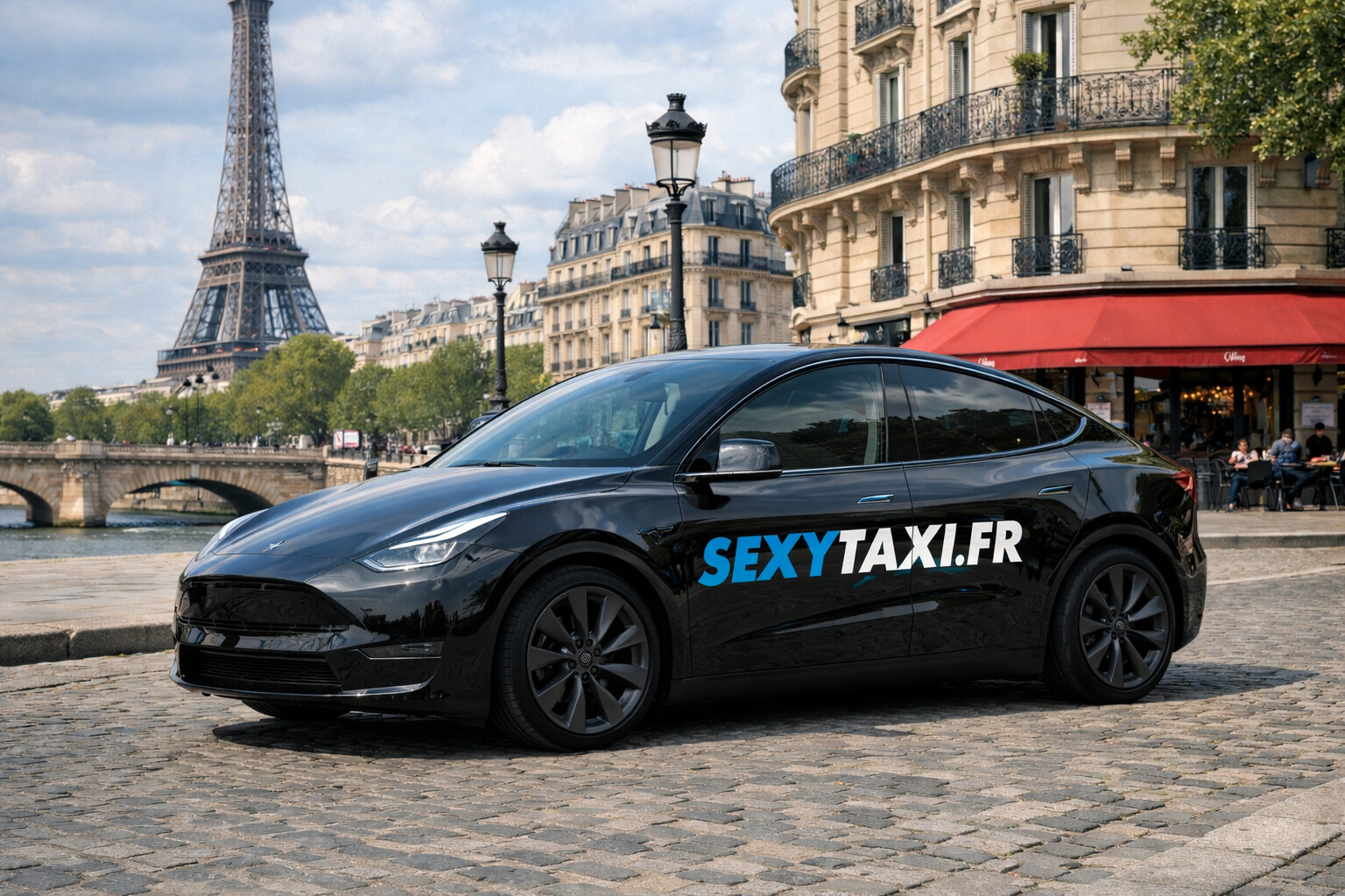 SexyTaxi - Tesla Model Y Robot Taxi autonome